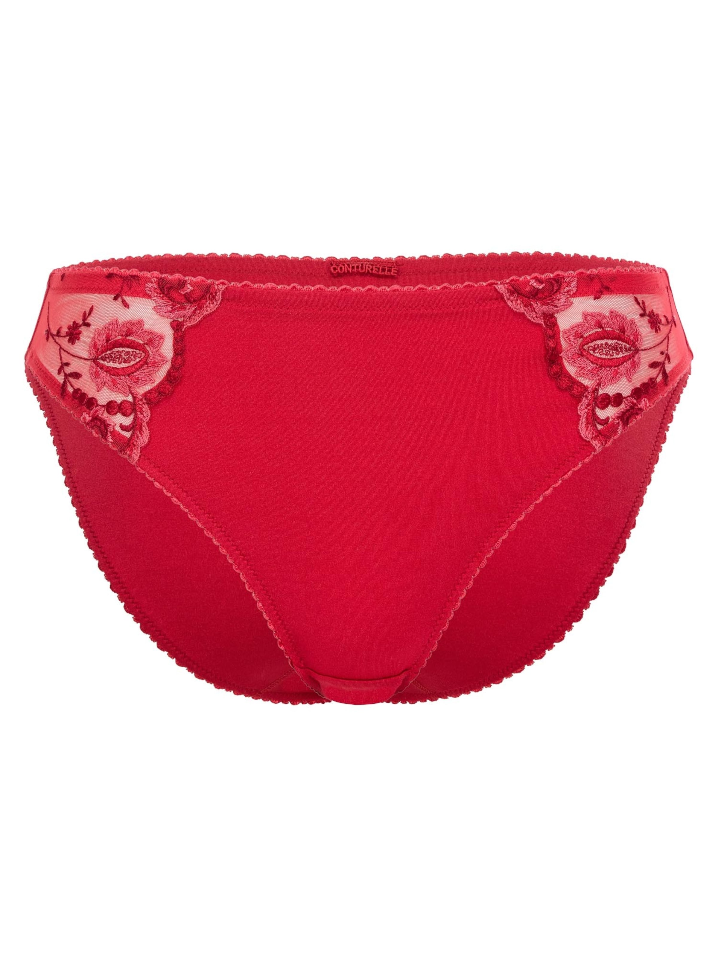 Conturelle Panty 'Provence' in Red: front