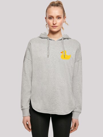 F4NT4STIC Sweatshirt 'Yellow Rubber Duck' in Grijs: voorkant