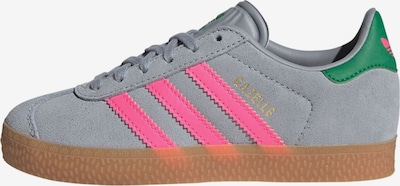 ADIDAS ORIGINALS Sneaker 'Gazelle' in 10k in silbergrau / dunkelgrün / hellpink, Produktansicht