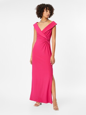 Lauren Ralph Lauren Вечернее платье 'LEONIDAS' в Ярко-розовый: спереди