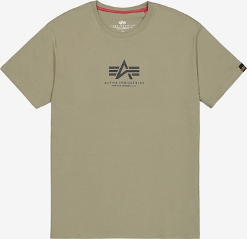 ALPHA INDUSTRIES Shirt 'Basic Mid Logo' in Green: front