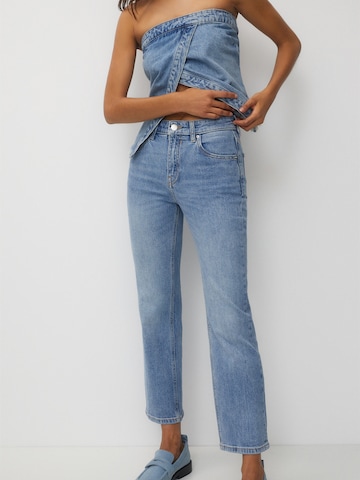 Pull&Bear Flared Jeans i blå: framsida