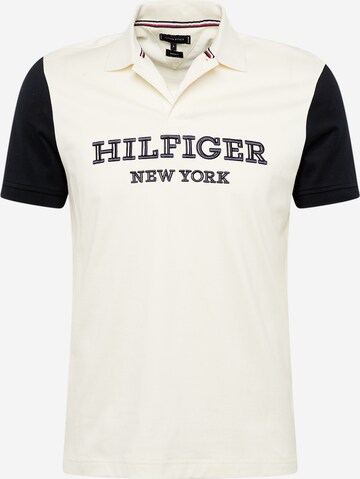 T-Shirt TOMMY HILFIGER en beige : devant