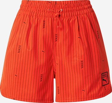 PUMA - Loosefit Calças de desporto em vermelho: frente