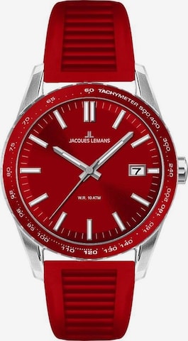Jacques Lemans Analog Watch 'Liverpool' in Red: front