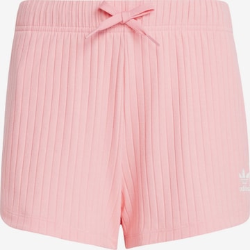 ADIDAS ORIGINALS Broek 'Ribbed Shorts' in Roze: voorkant
