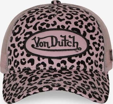 Casquette 'Gorra von dutch rosa cheetah print trucker cap' Von Dutch en rose : devant