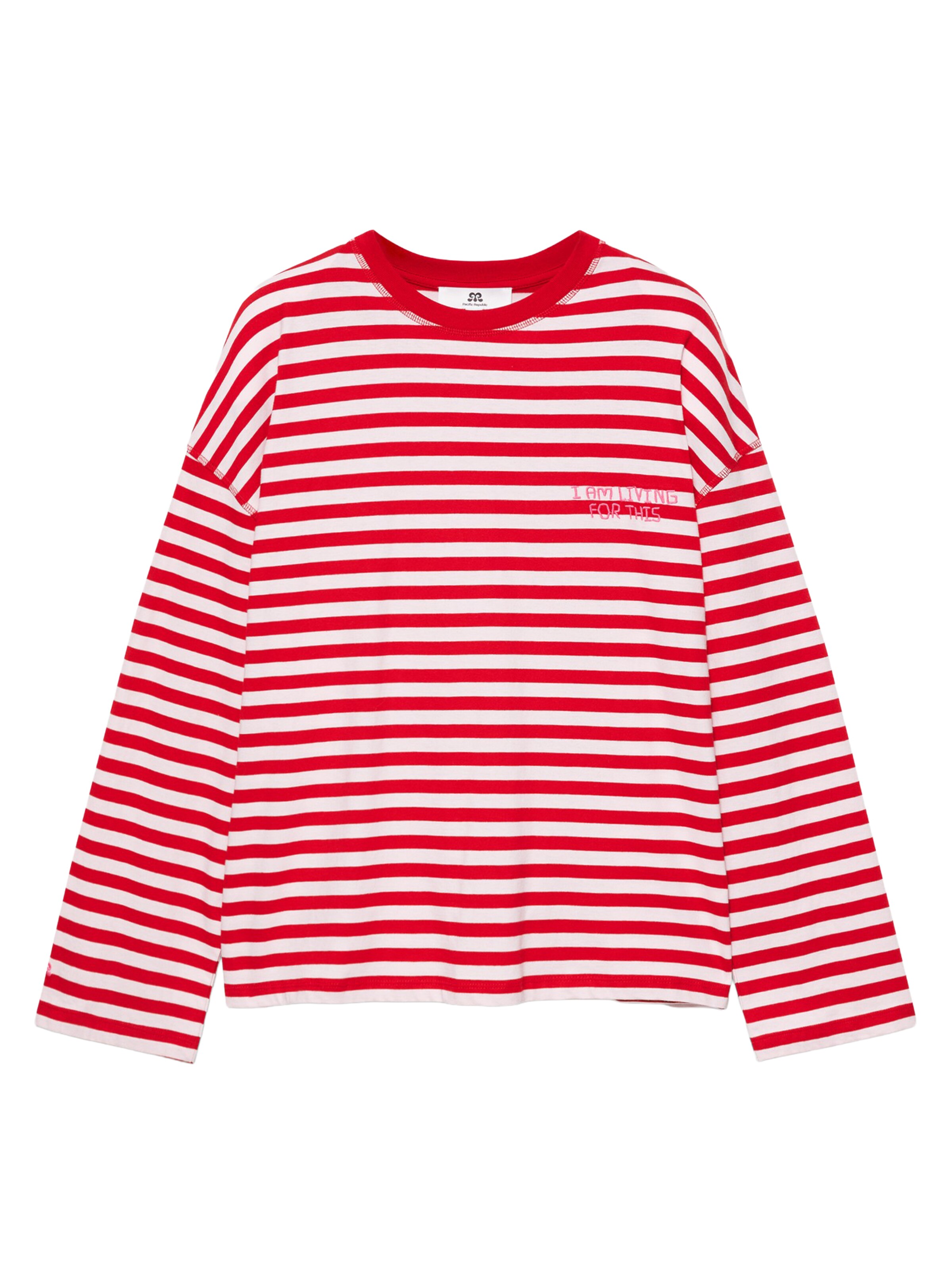 T-shirt 'PACIFIC RAYAS' Pull&Bear en rouge : devant