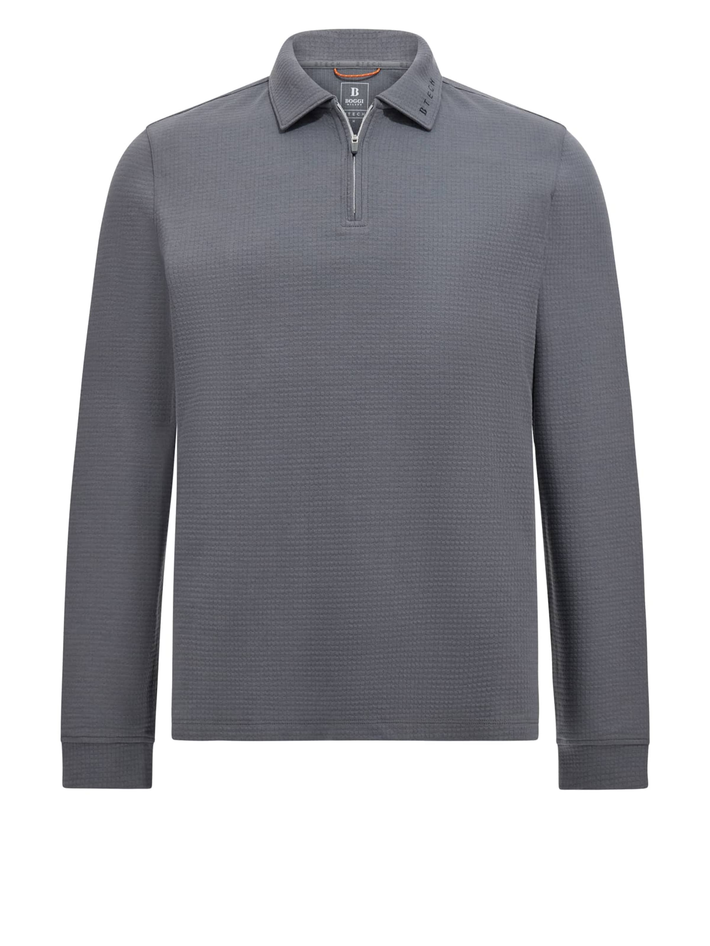 Boggi Milano Sweatshirt 'B Tech' in Grijs: voorkant