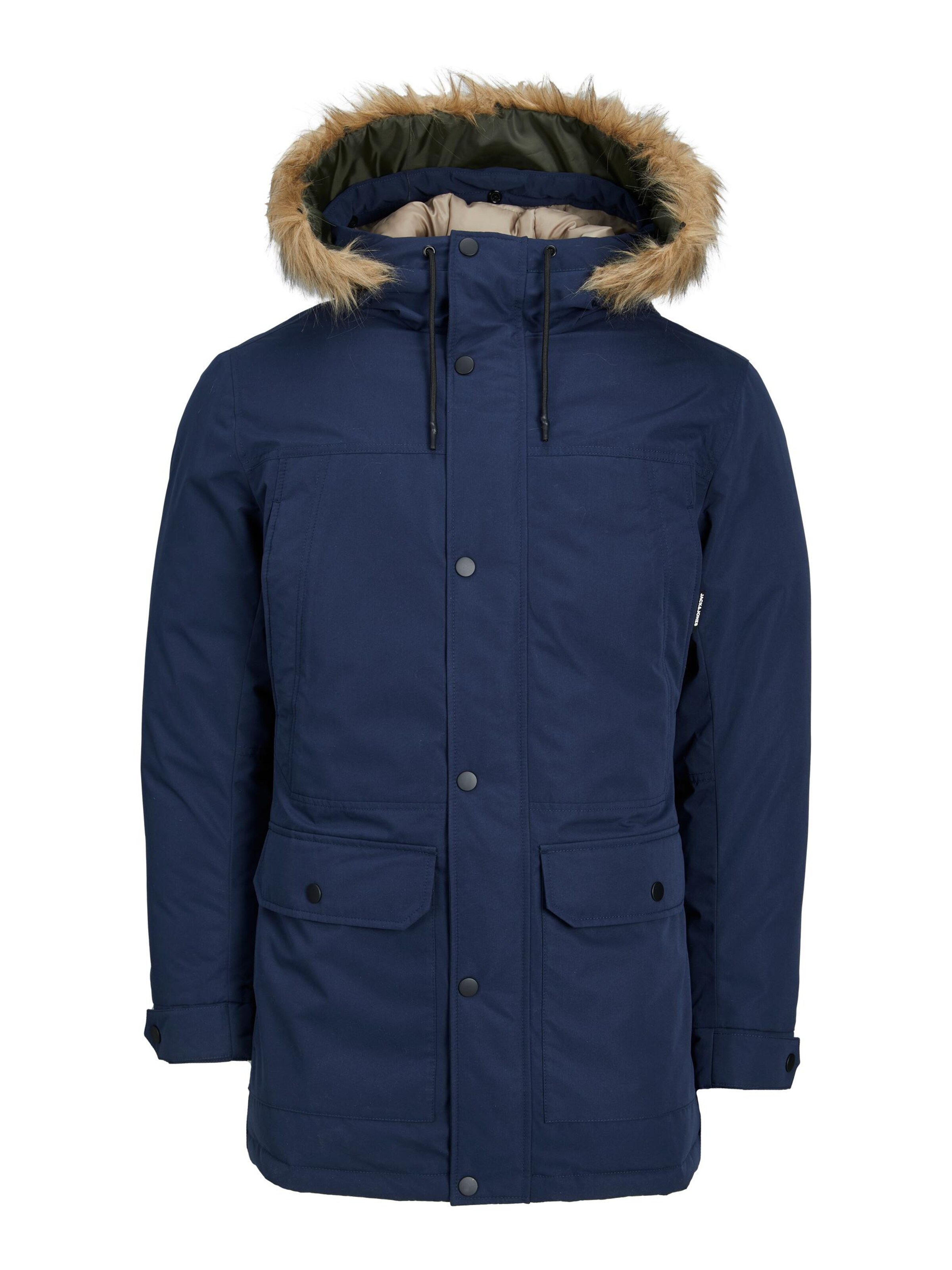 JACK & JONES Talveparka 'Winner', värv sinine: eest vaates
