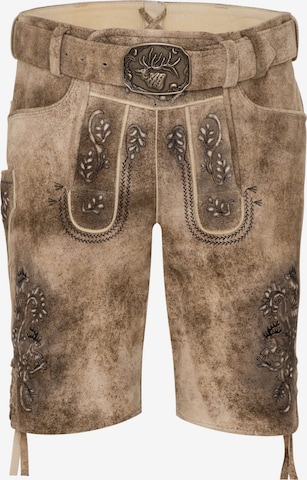 Regular Pantalon folklorique 'Andro' SPIETH & WENSKY en marron : devant