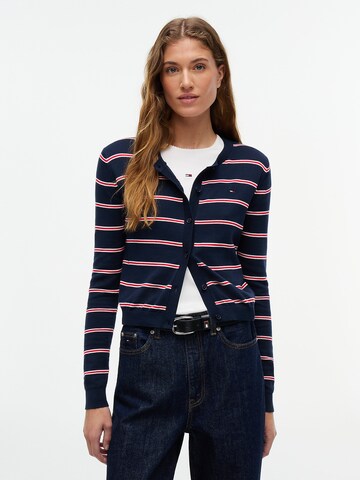 Tommy Jeans Strickjacke 'Essential' in Blau: Vorderseite