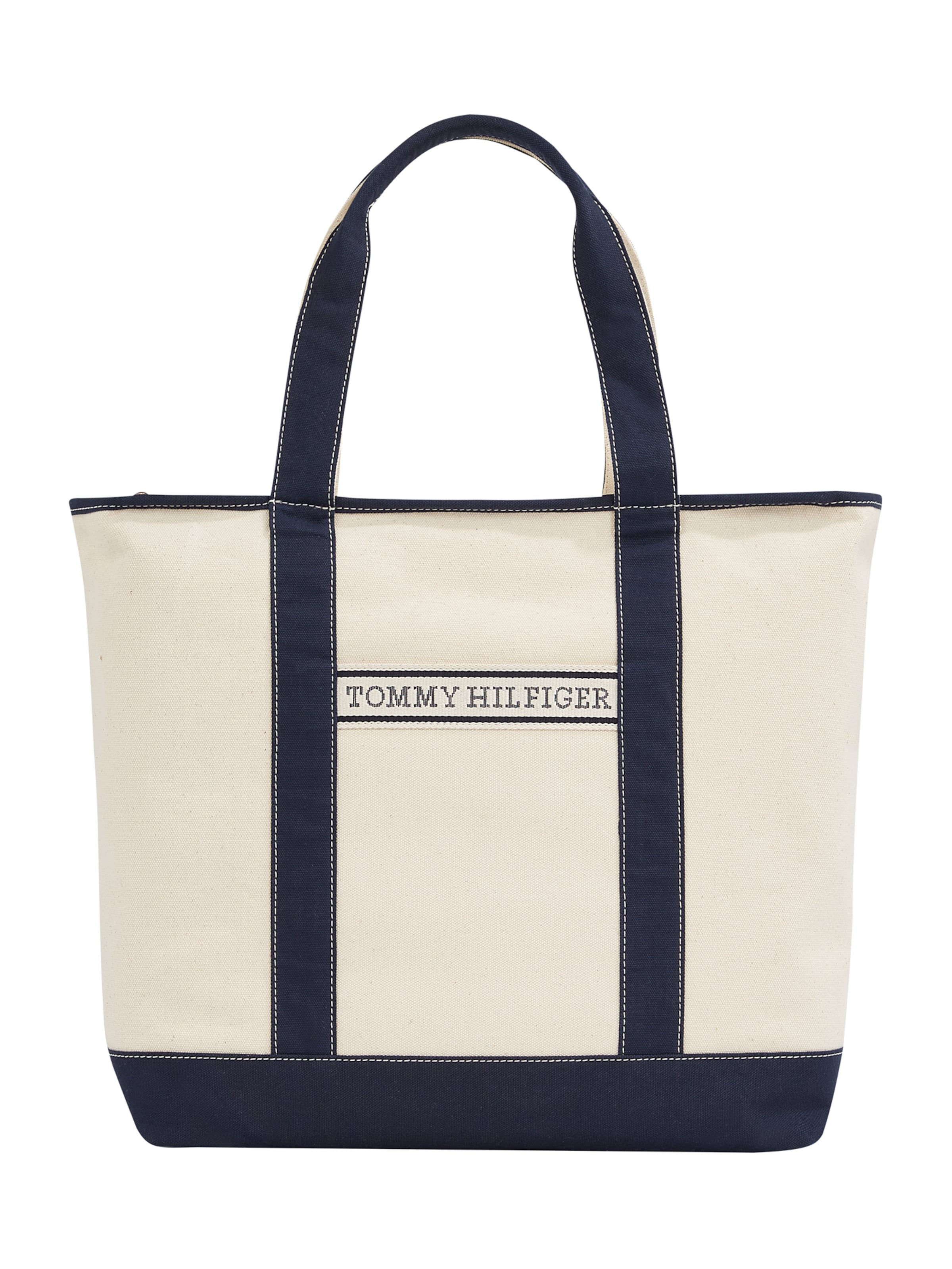 TOMMY HILFIGER Beach bag in Beige: front