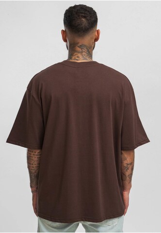 Dropsize T-Shirt 'Embo' in Braun