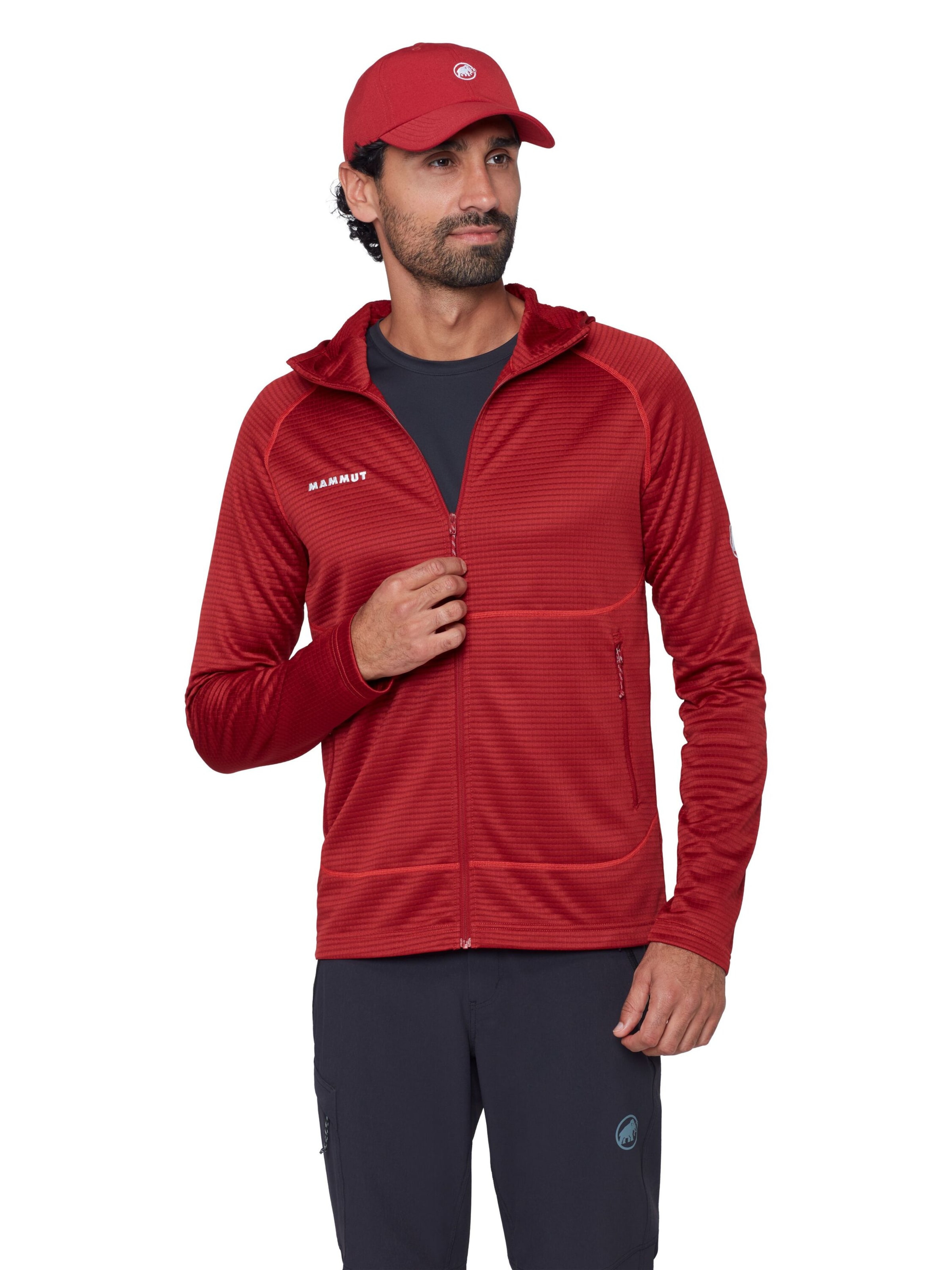 MAMMUT Athletic Fleece Jacket 'Crag' in Red: front