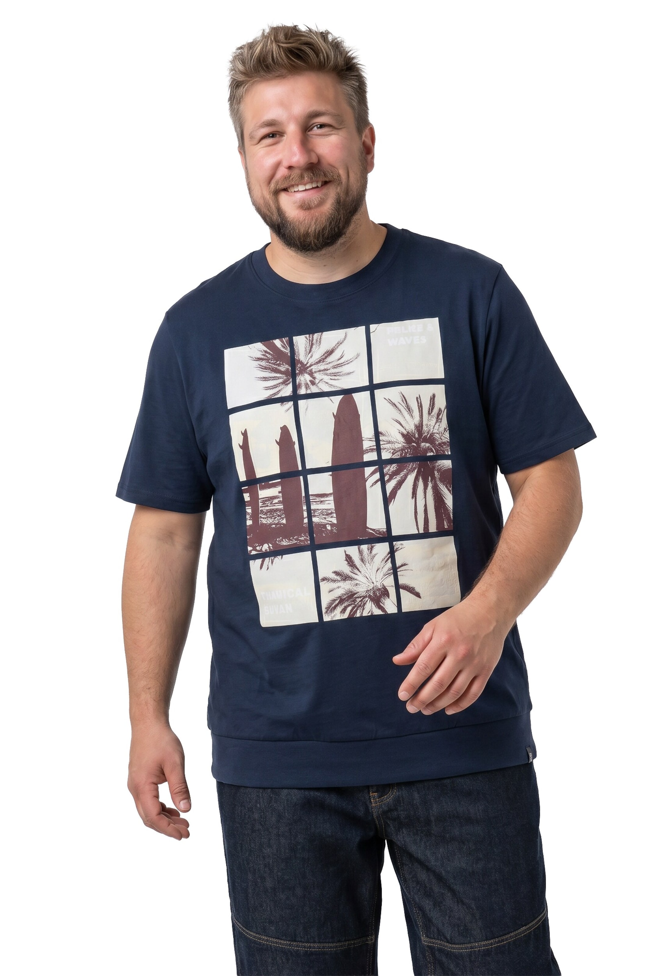 Men Plus Shirt in Blue