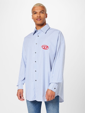 DIESEL Comfort Fit Skjorta 'DOUBER' i blå: framsida