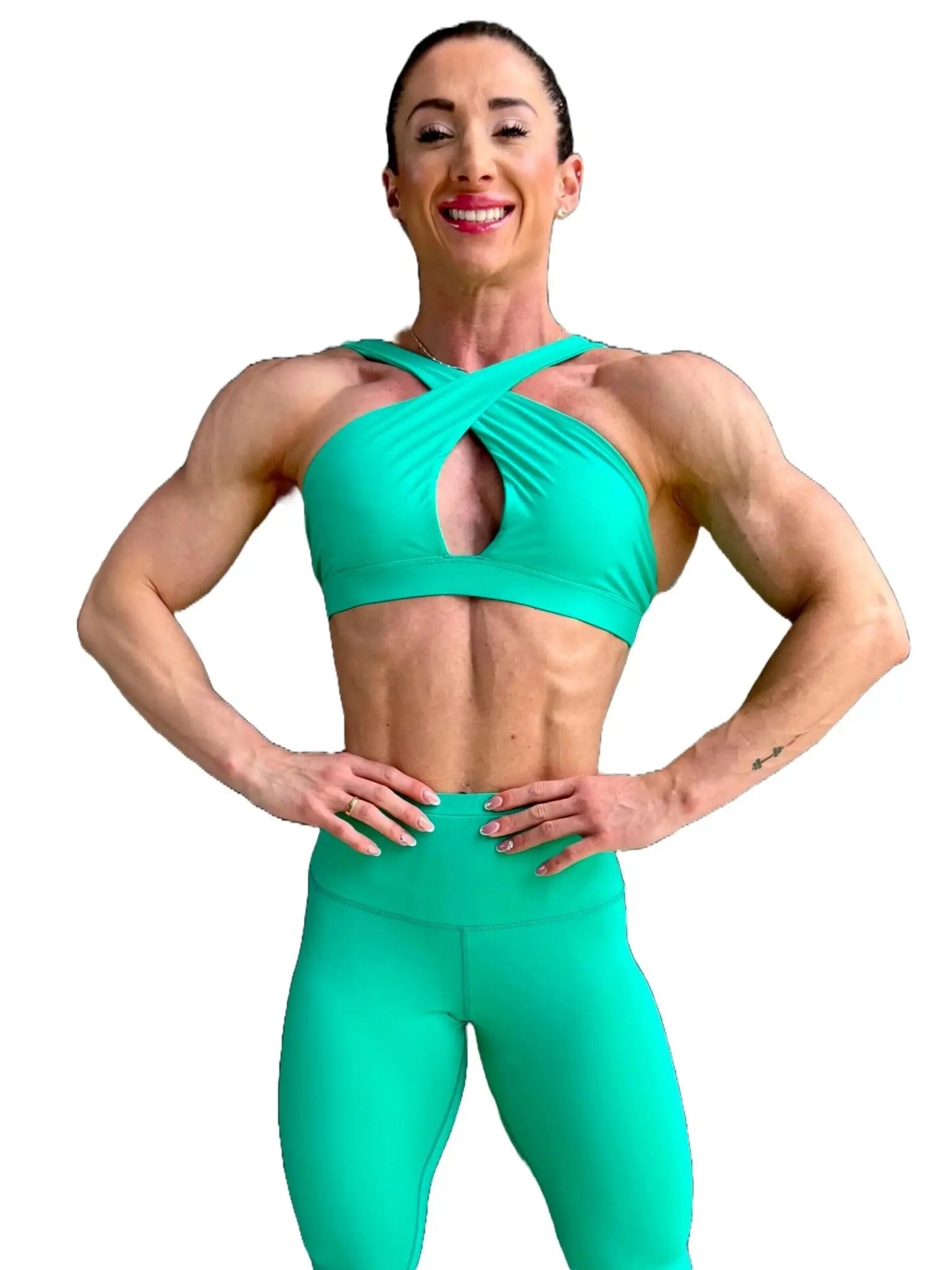 Haut de sport 'Top Paula' LUXFEEL en vert : devant