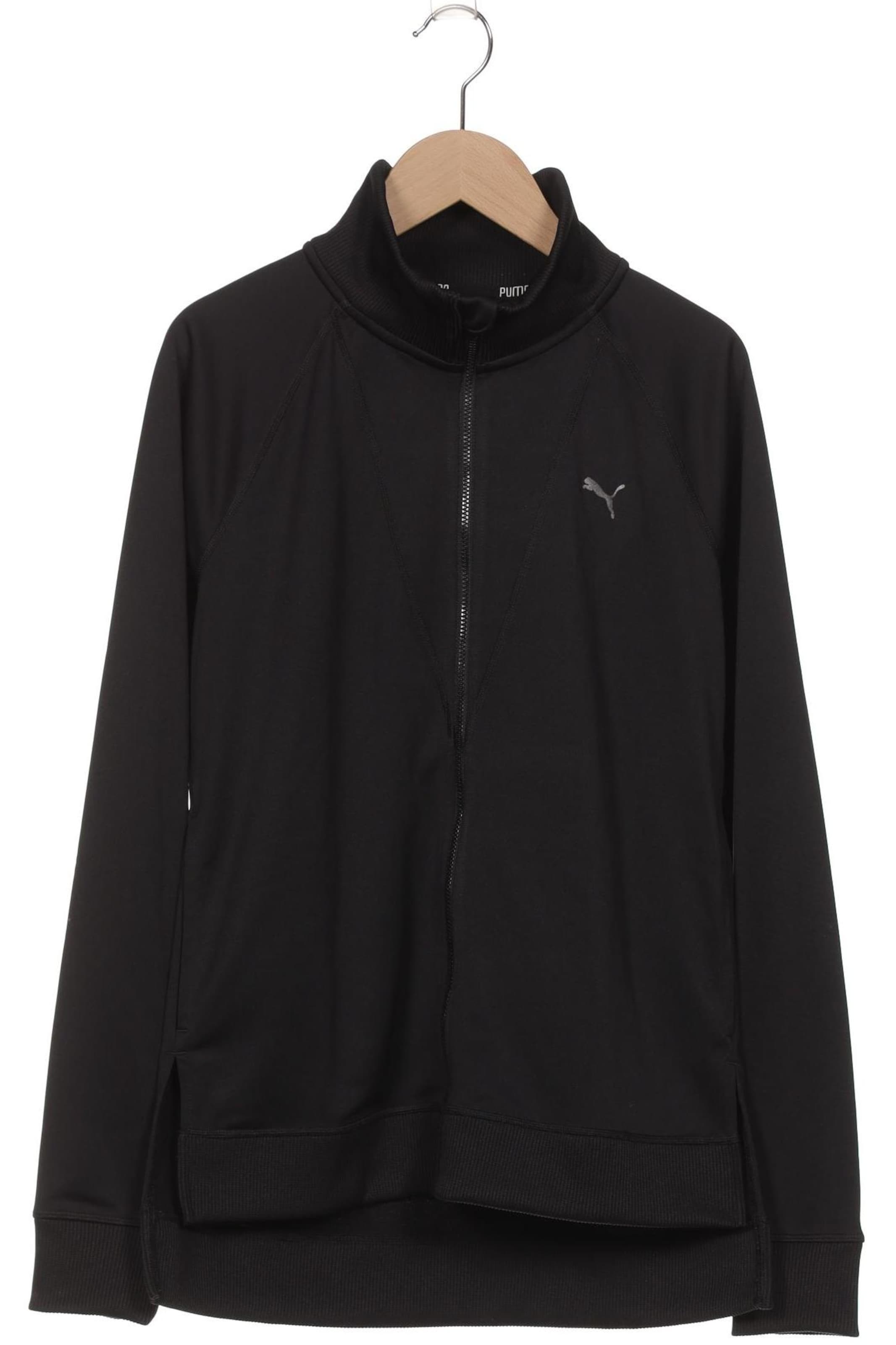 PUMA Sweatshirt & Zip-Up Hoodie in S in Black: front