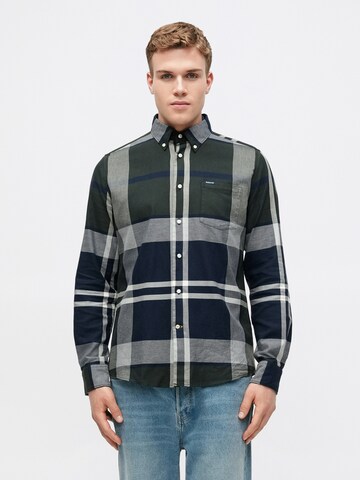 Barbour Přiléhavý střih Košile 'Dunoon' – zelená: přední strana
