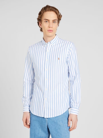 Polo Ralph Lauren Slim fit Button Up Shirt in Blue: front