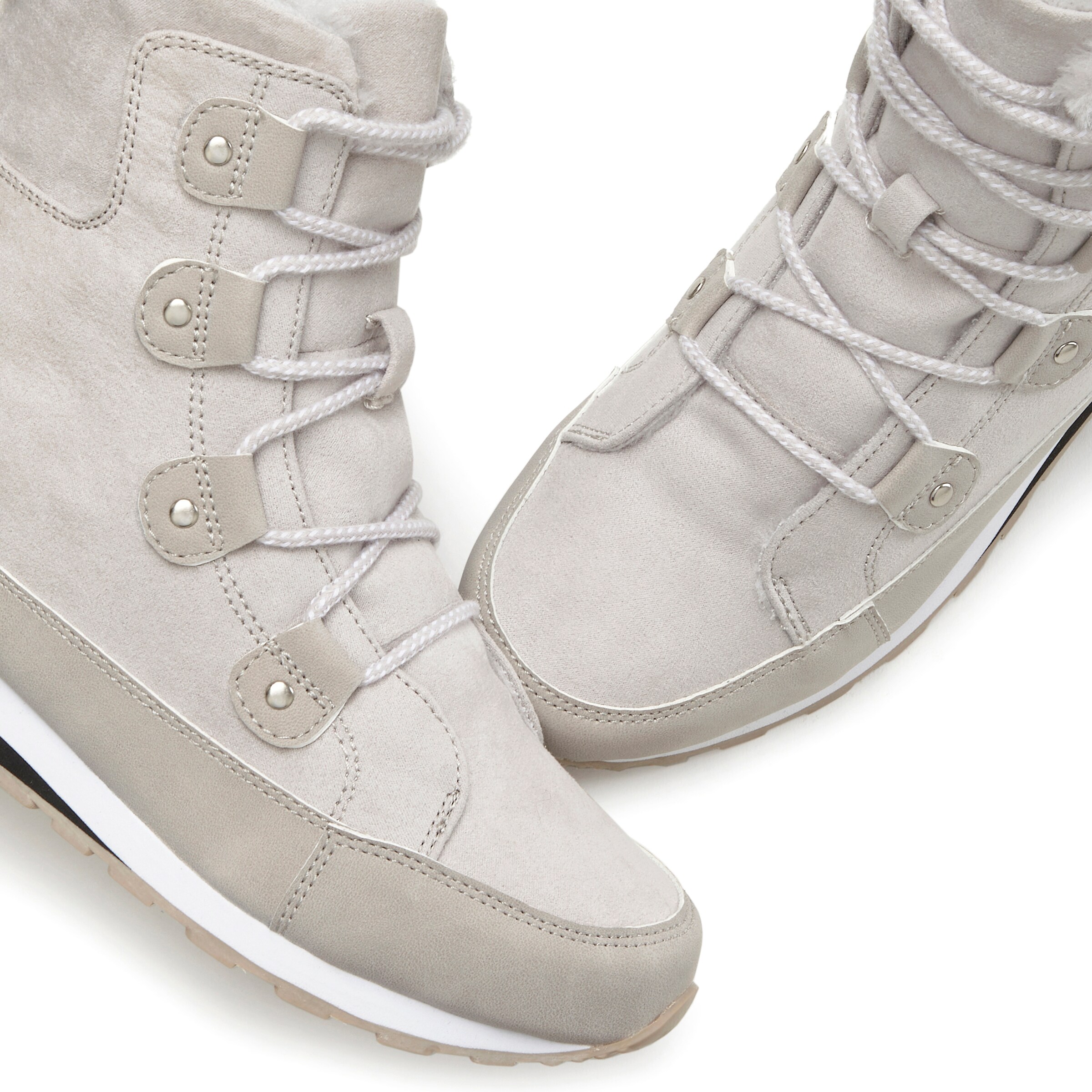 VIVANCE Lace-Up Boots in Grey