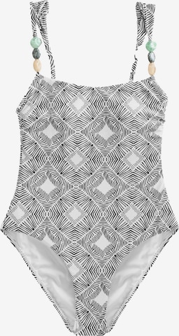 NextBustier Jednodijelni kupaći kostim - crna boja: prednji dio