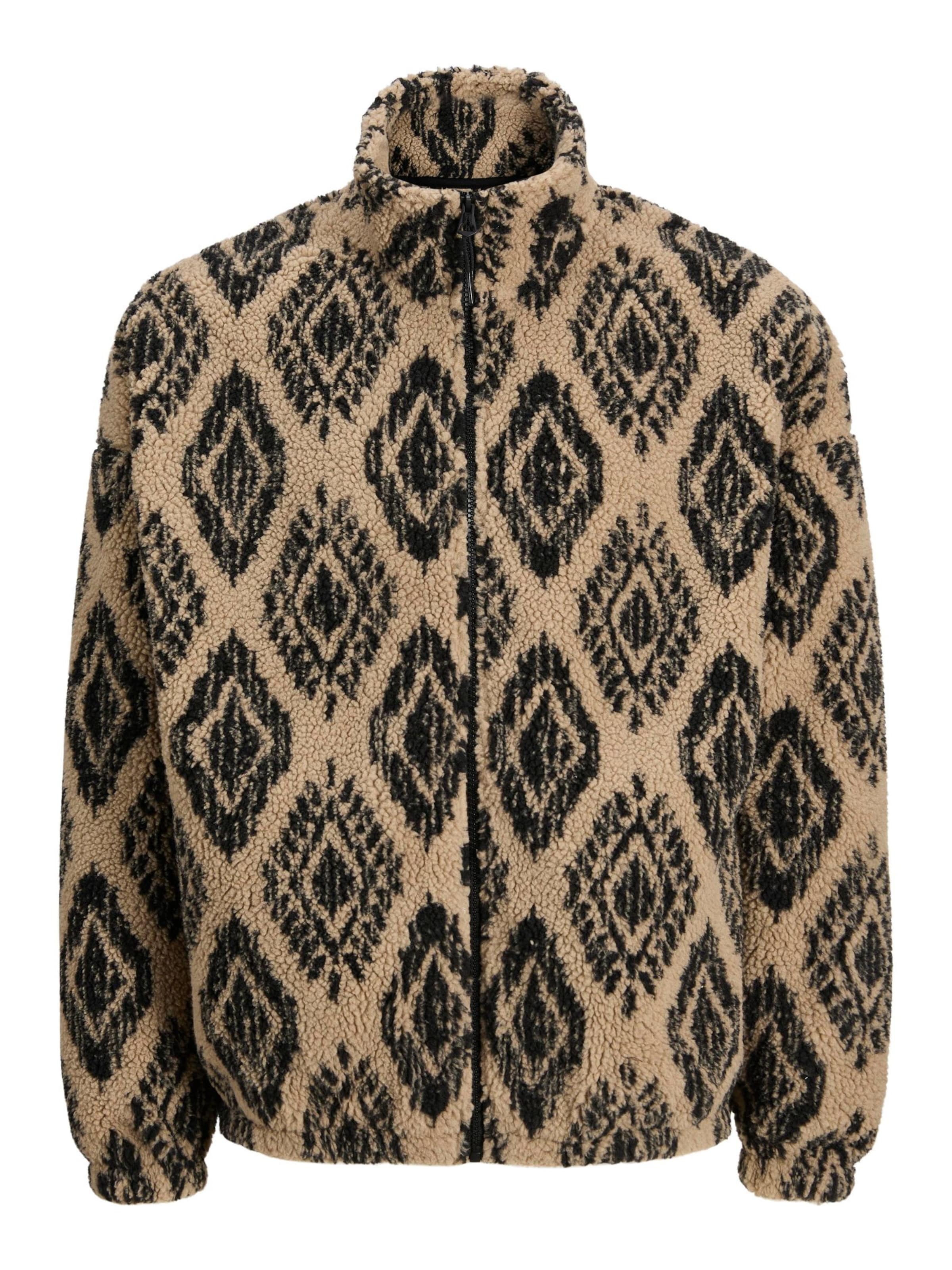 JACK & JONES Fleecejakke i brun: forside