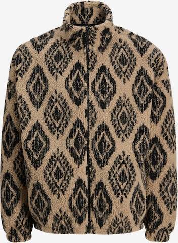JACK & JONES Fleecejacke in Braun: Vorderseite