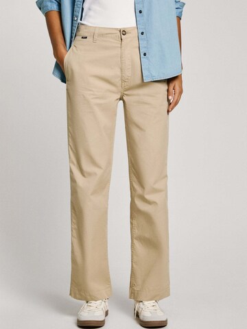 Pepe Jeans Loose fit Trousers 'Gina' in Beige: front