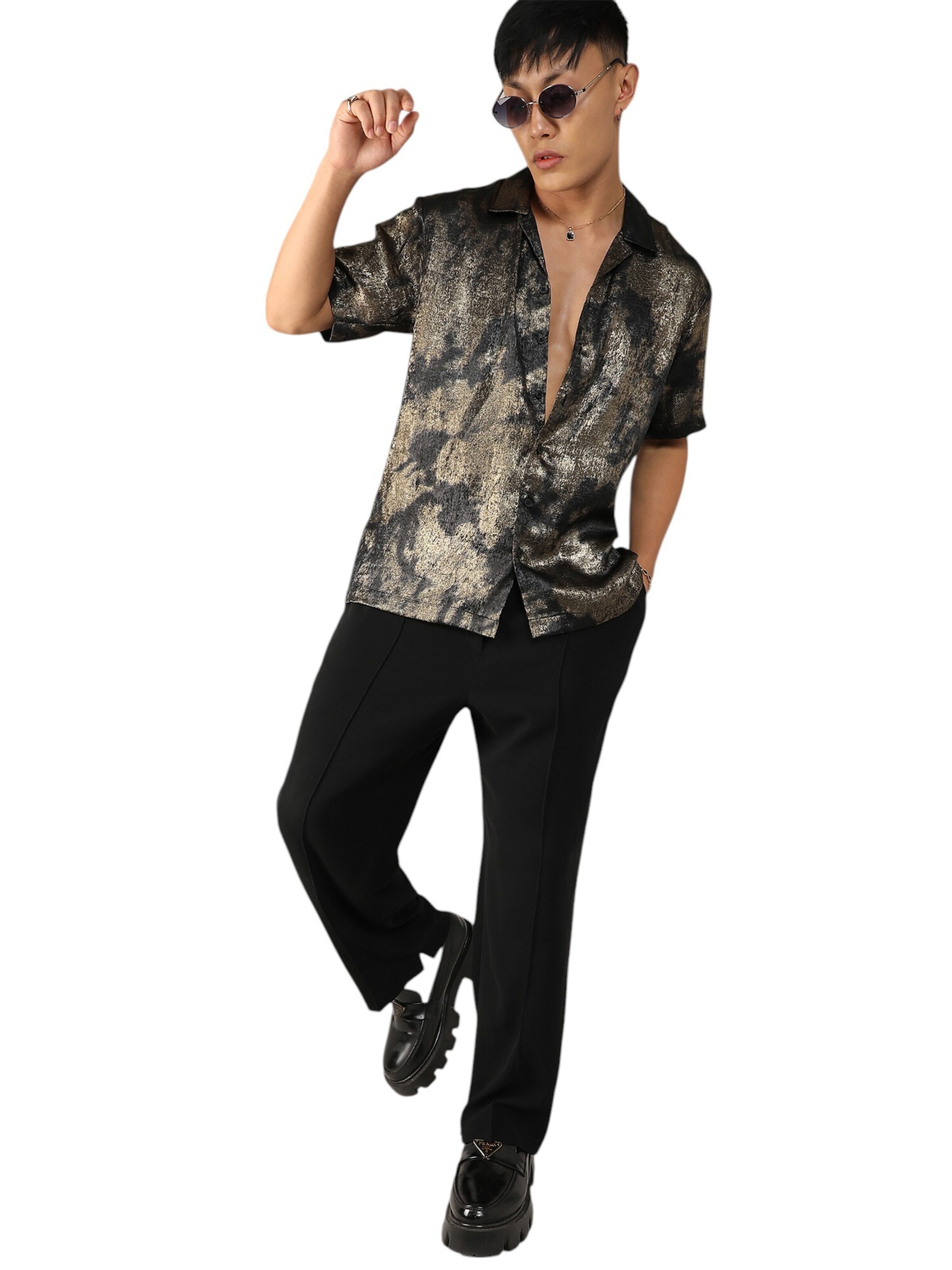 Campus Sutra Rovný strih Košeľa 'Tallula' - Bronzová