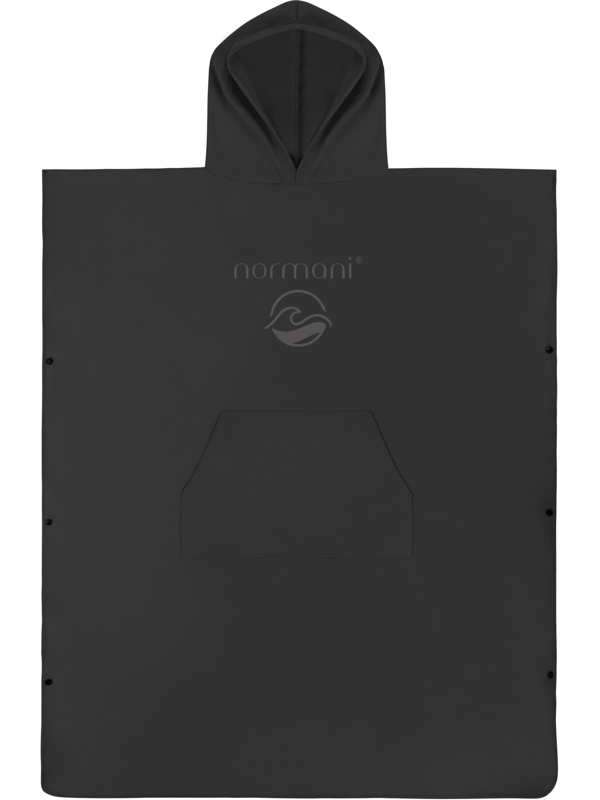 normani Sport badjas 'Nosara' in Zwart: voorkant