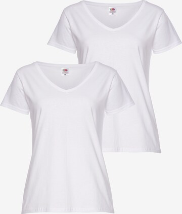 FRUIT OF THE LOOM Shirt in White: front