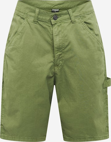 Urban Classics Loosefit Shorts 'Carpenter' in Grün: predná strana