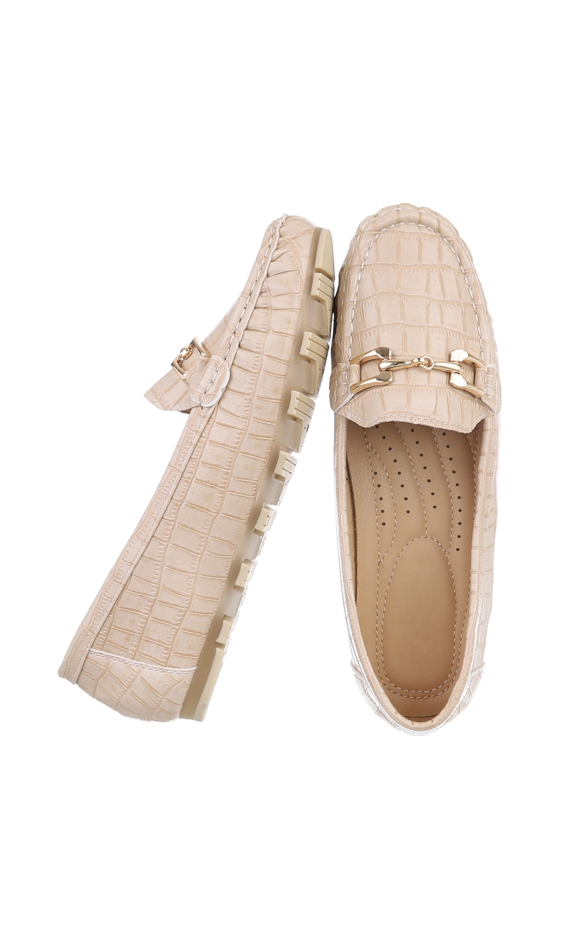 Ital-Design Classic Flats in Beige