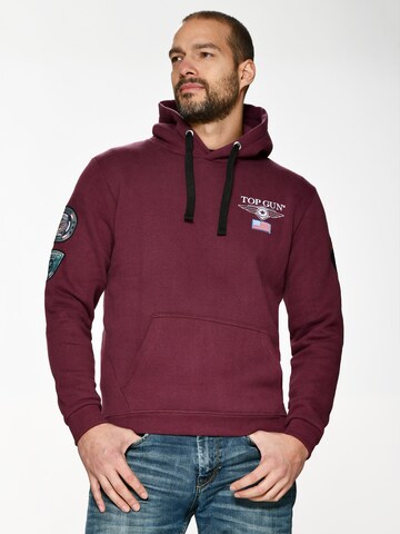TOP GUN Sweatshirt in Red: front