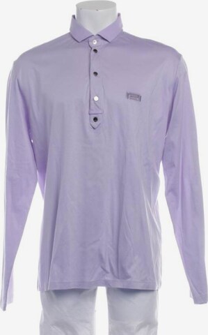 VERSACE Button Up Shirt in XL in Purple: front