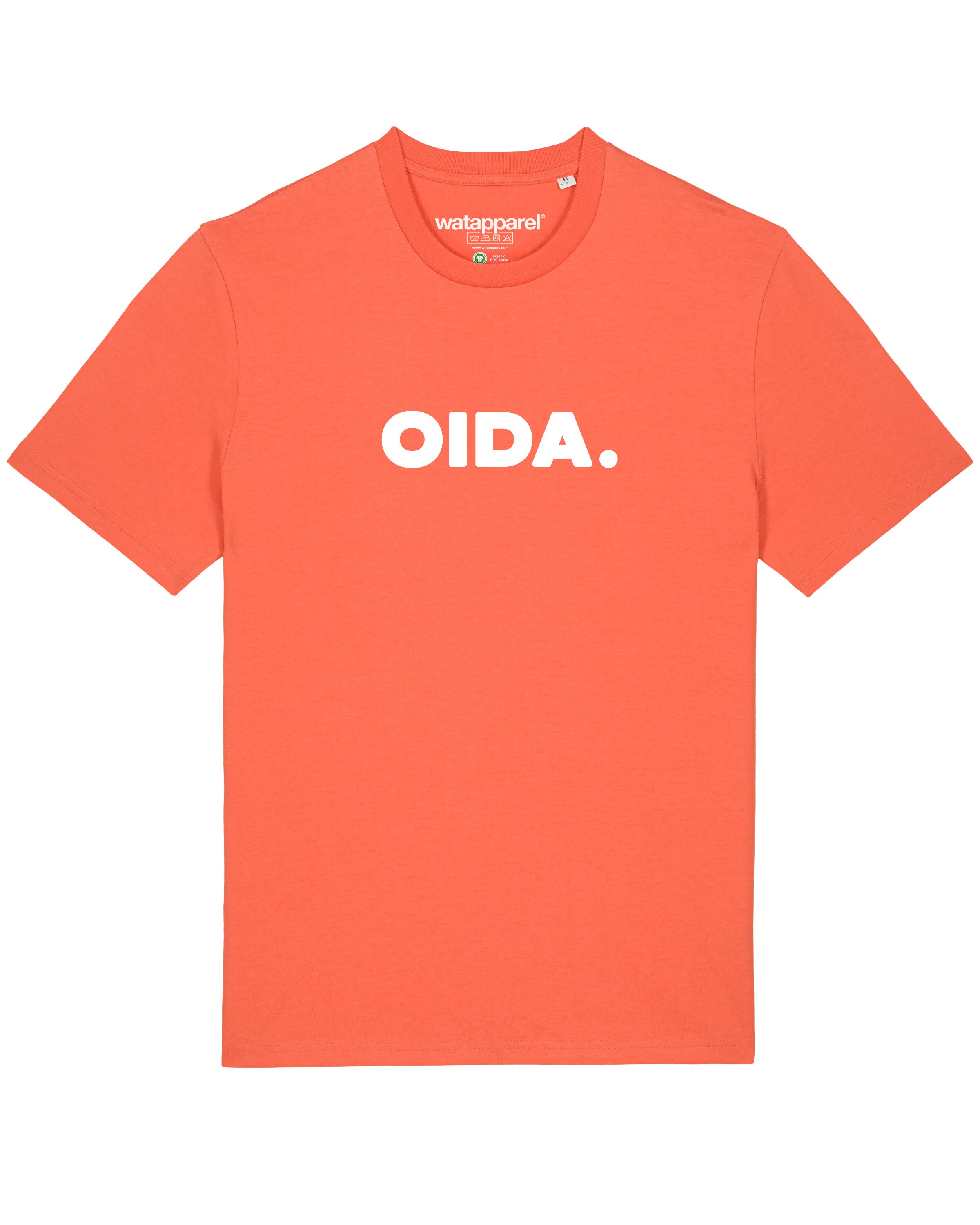 T-Shirt ' Oida ' Watapparel en orange : devant