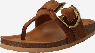 See by Chloé T-bar sandals 'CHANY' in Brown: front