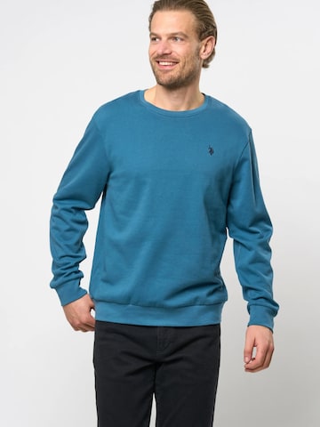 U.S. POLO ASSN. Sweatshirt 'Hugo' i grøn: forside