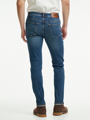 WEM Fashion Tapered Jeans 'Oscar' in Blau