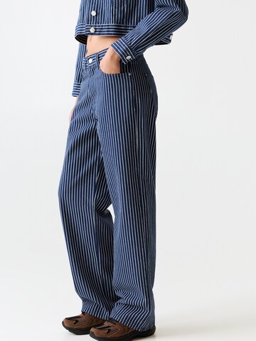 Pull&Bear Wide leg Jeans in Blue