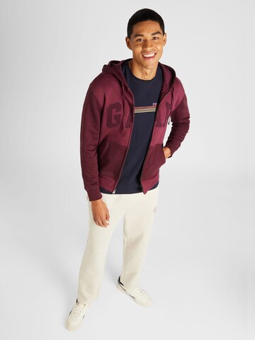 GAP Zip-Up Hoodie 'HERITAGE' in Red