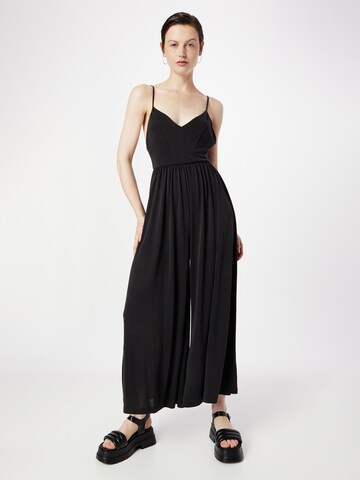 Urban Classics Jumpsuit in Zwart: voorkant