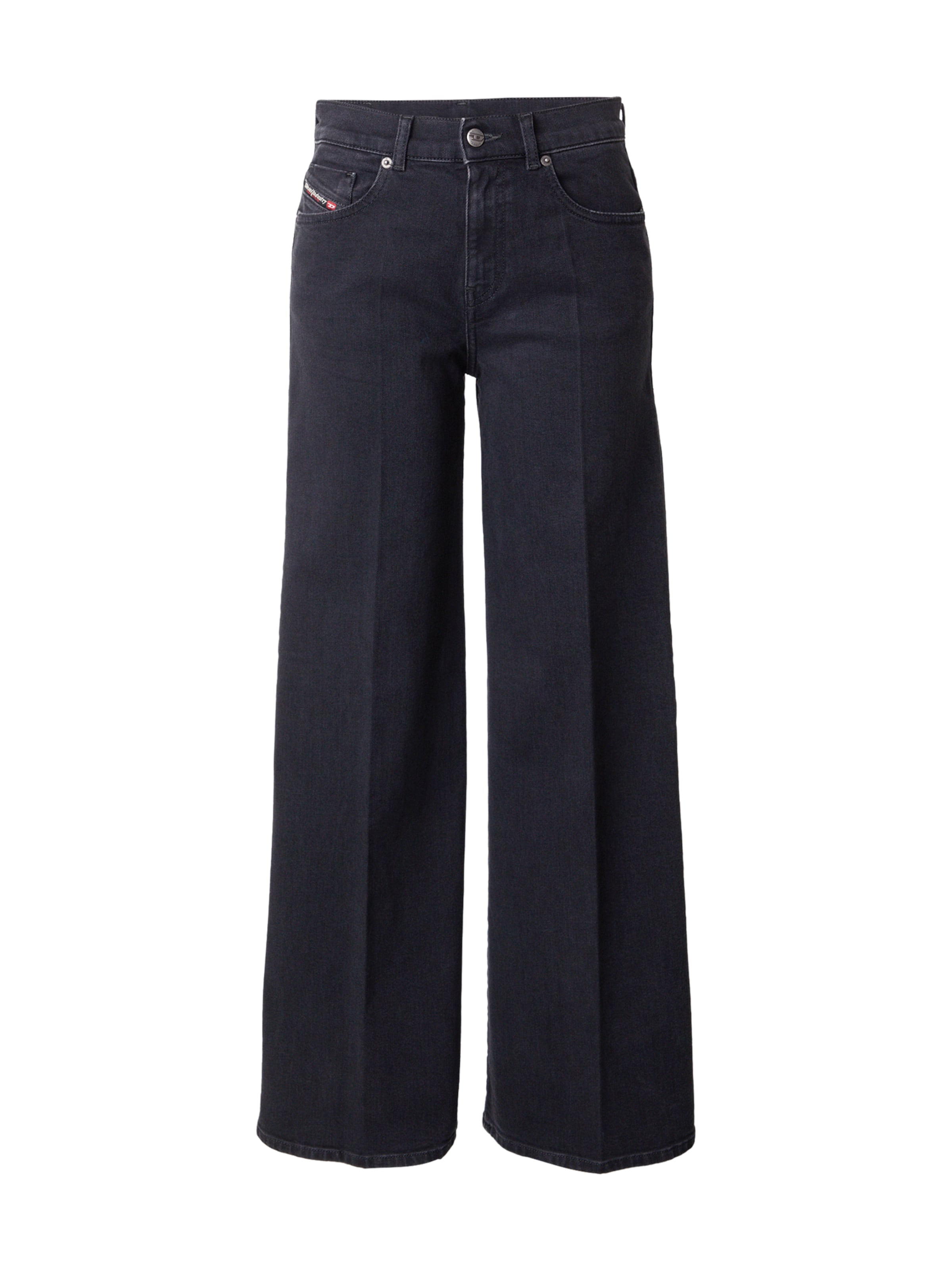 DIESEL Wide leg Jeans &#x27;1978 D-AKEMI&#x27; in Black: front