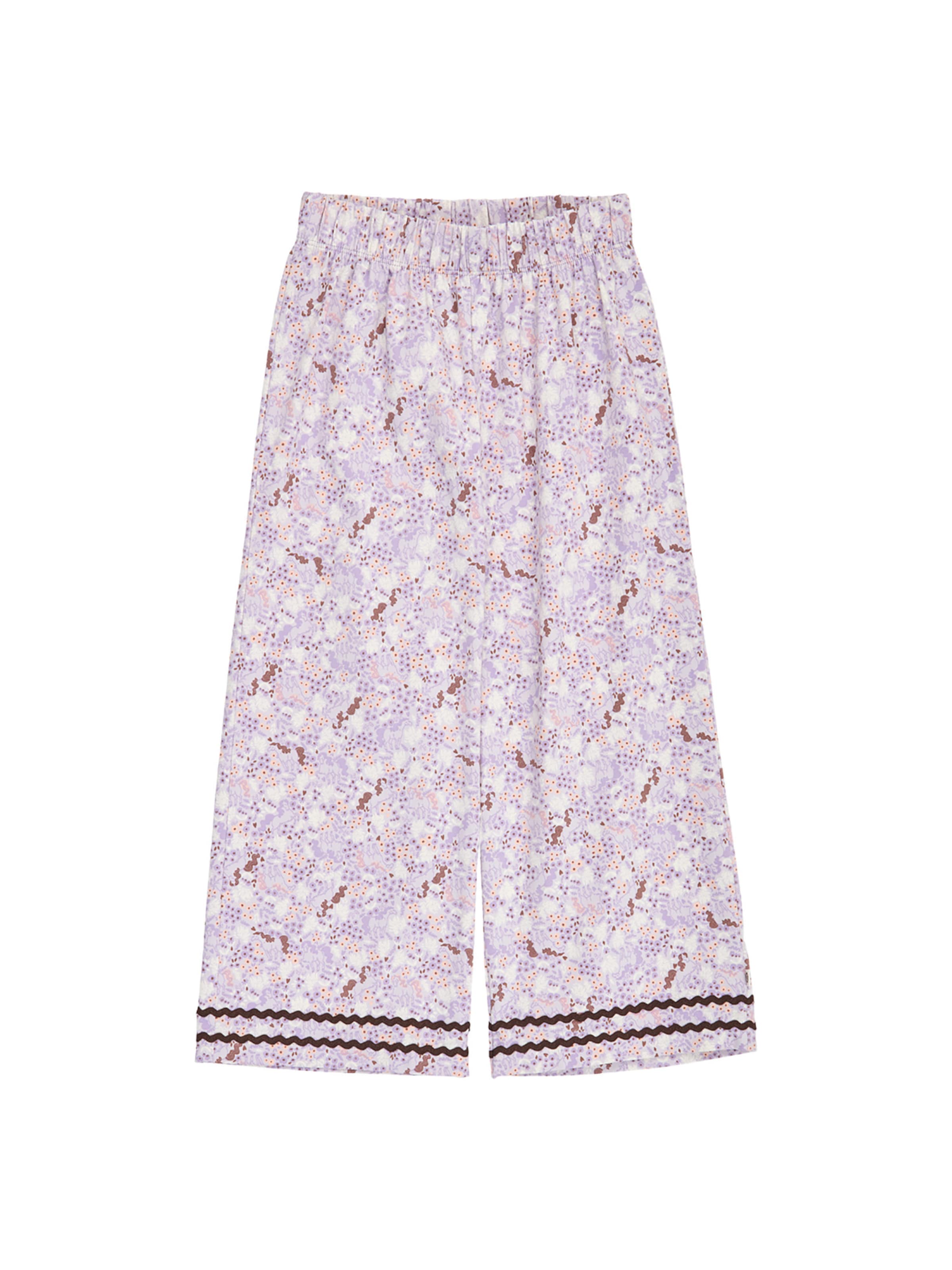 Wide Leg Pantalon Müsli by GREEN COTTON en violet : devant