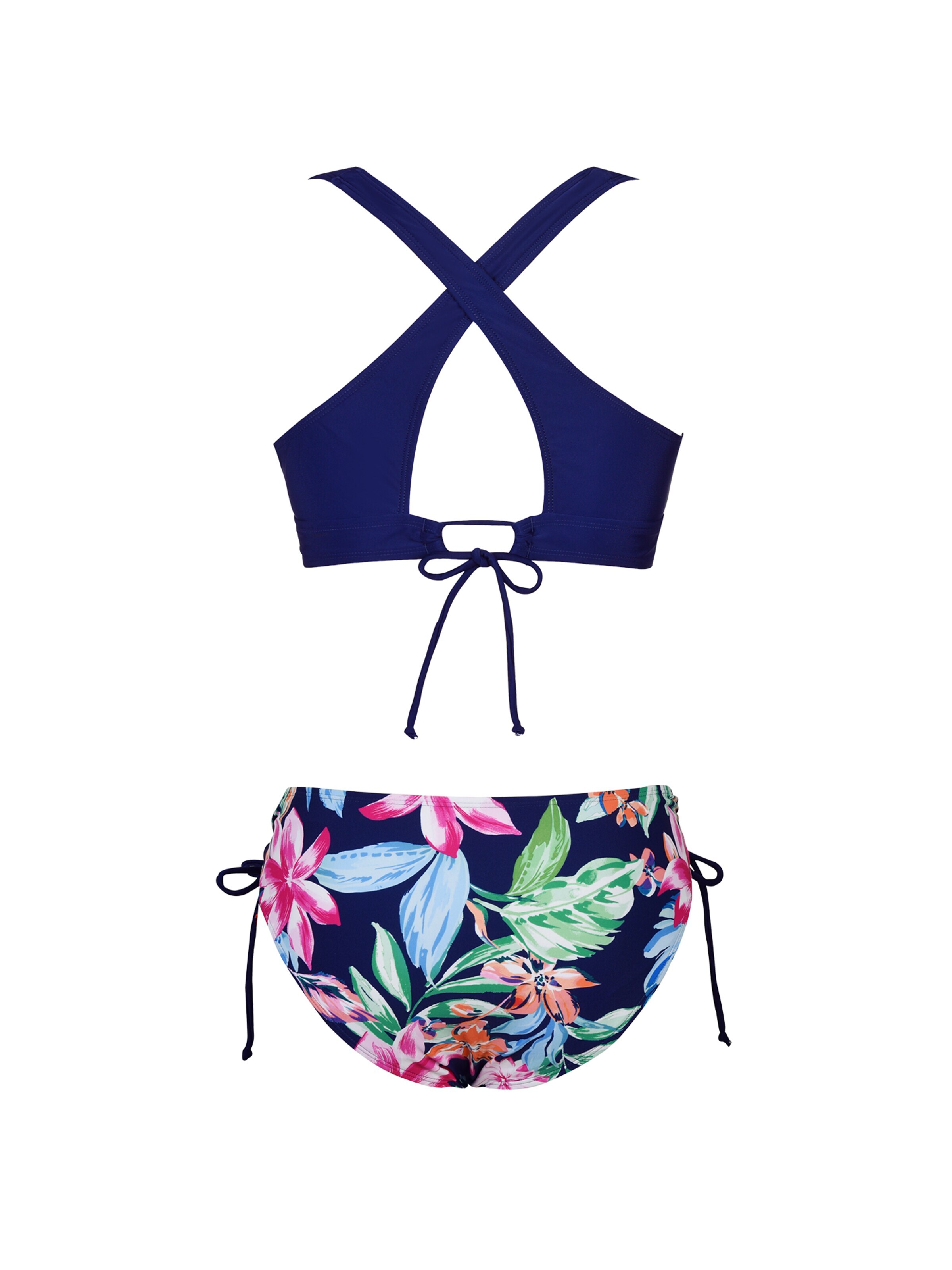 Cupshe Triangle Bikini 'Navy' in Blue