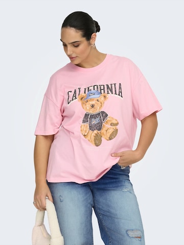 ONLY Carmakoma T-shirt 'CARTICO' i rosa: framsida