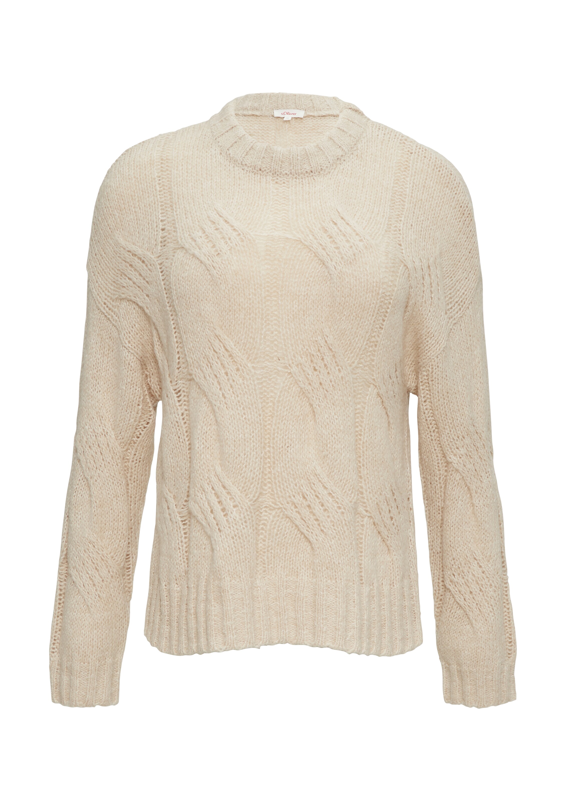 s.Oliver Trui in Beige: voorkant