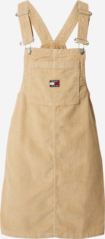 Tommy Jeans Dungaree skirt in Beige: front